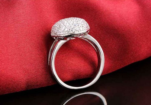 Anillo de compromiso de boda S925 enchapado en plata de ley crepúsculo cisne Bella talla 7 - Imagen 3 de 8