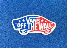 VANS Off The Wall Skateboard Sticker 4.25" blue-red/white sk8
