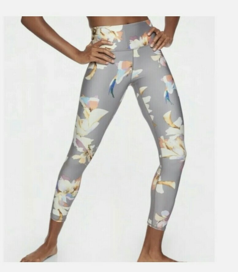 Leggings florales Athleta Elation Paradise gris 7/8 talla 2XS XXS ENVÍO GRATUITO-image
