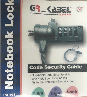 GR-Kabel PQ-498 Code Security Notebook Lock, Silver | eBay Australia