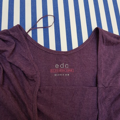 Hübsches T-Shirt von EDC by Esprit, XL / 44, lila, leicht graubeige meliert - Bild 11 von 23