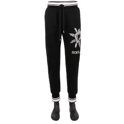 【Dolce&Gabbana】DGロゴ コットン ジョガーパンツ フラワー 黒 Dolce&Gabbana】DGロゴ コットン ジョガーパンツ フラワー 黒