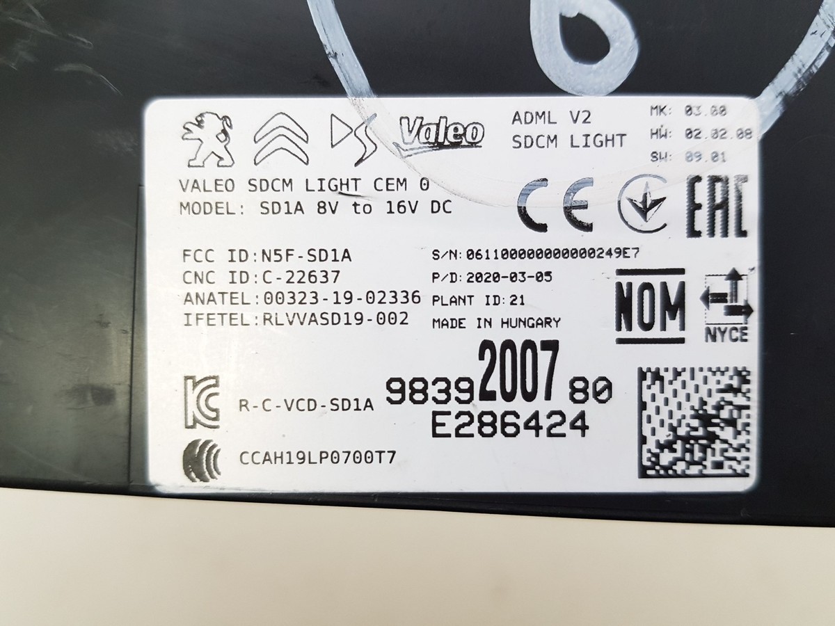 ECU Valeo E286424, 9839200780 | eBay