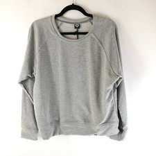 Circle X Womens Sweatshirt Crew Neck Pullover Basic Gray Size M