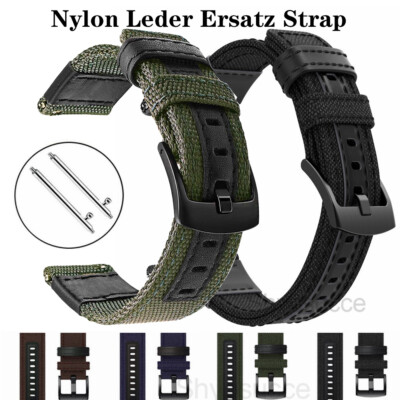 Für Huawei GT 2 3 4 42/46mm Watch 4 3 Pro Armband 20/22mm Nylon Leder Ersatzband