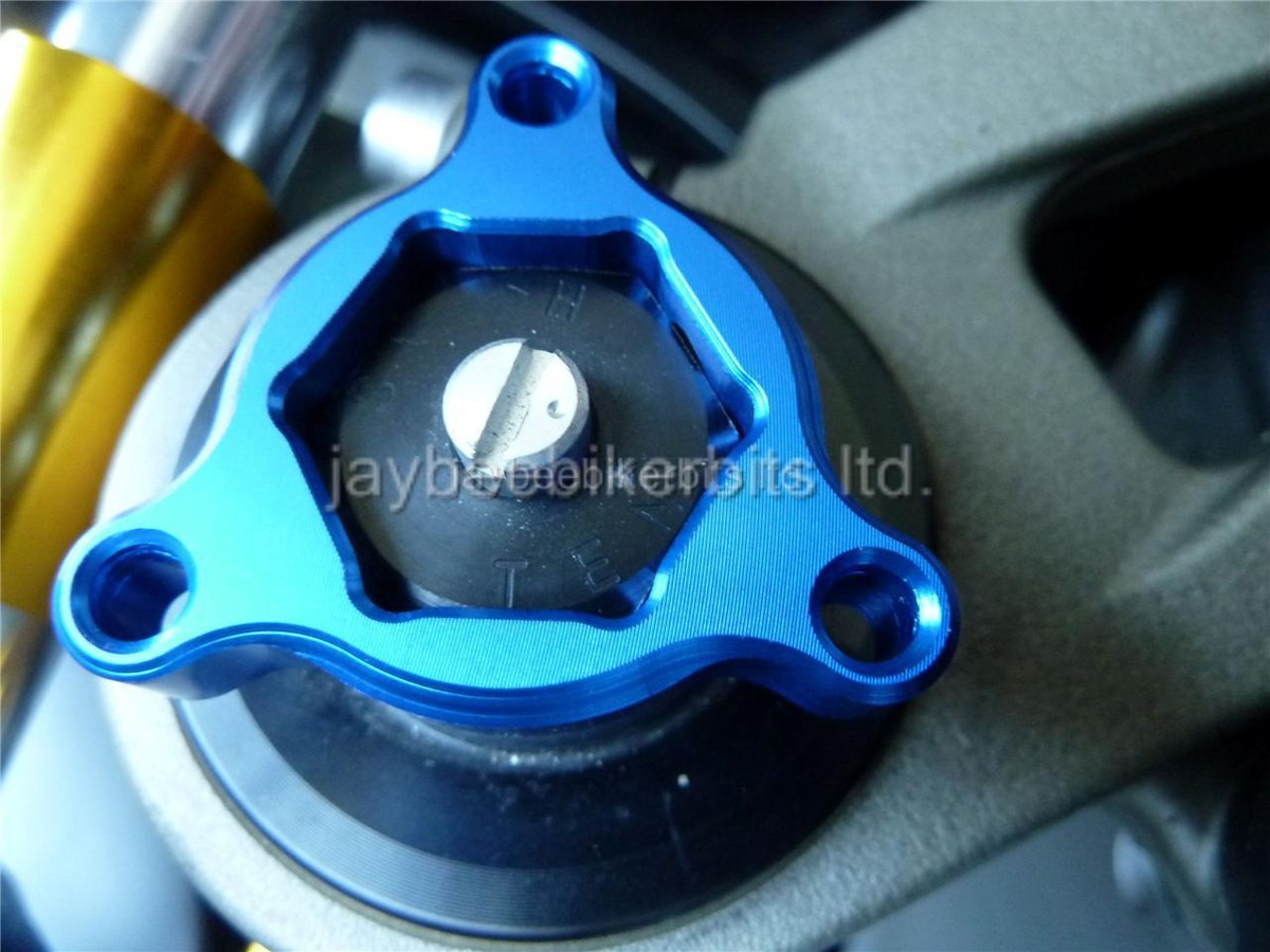 FORK PRE LOAD ADJUSTERS BLUE 14MM Kawasaki NINJA ZX10R ZZR1400