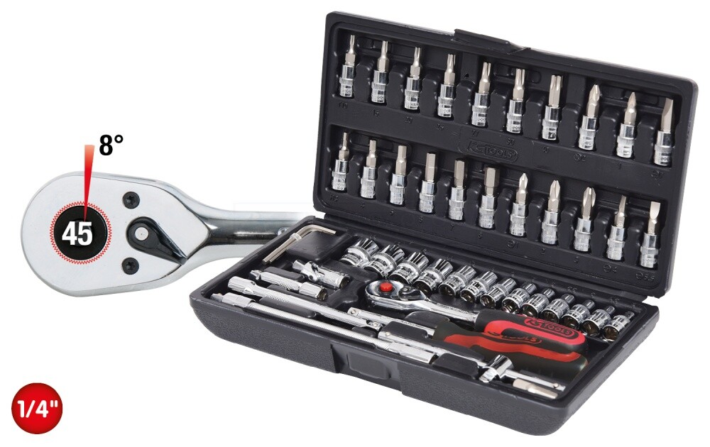 KS Tools 1/4" CHROME+ Socket Set, 48pc - 918.0648
