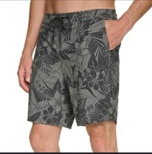 NWT Kirkland Signature Men's Floral Swim Short Green SZ M