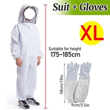 Beekeeping Suit XL Full Body Coverall Beekeeper Outfit Jacket With Veil Unisex