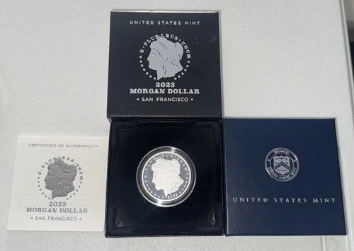 2023 .999 Silver Morgan Dollar Proof Boxes Paper