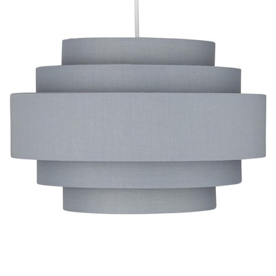 Moderner Easy Fit Deckenlampenschirm 5 Ebenen dunkelgrau Pendelleuchte