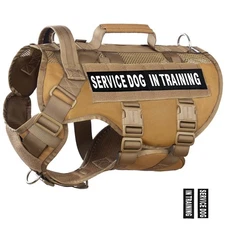 Tactical Dog Harness for Large Dogs, Breathable Air Mesh Dog Vest Harness, Se...