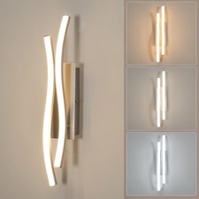 Silver LED Wall Light 3-Color Lighting Wall Sconce Lamp Hallway Stairs Hallway