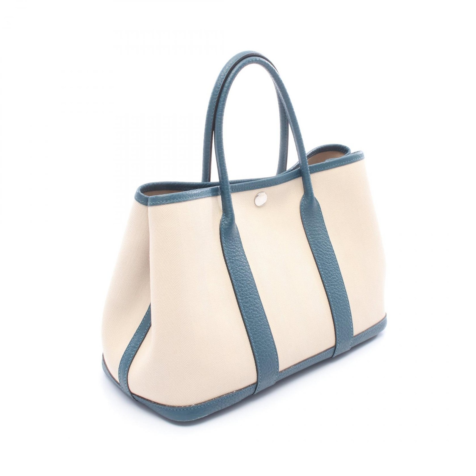 HERMES Garden party TPM Tote Bag X Toile Chevrons Country natural Colvert SHW thumbnail 2