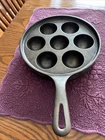 Vintage Griswold #962 / 32 A Cast Iron Aebleskiver Egg Poacher Pan Skillet