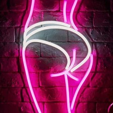 Neon LED Schild Frauen Hintern Po Lampe Licht Deko Nachtlicht USB Leuchte Arsch