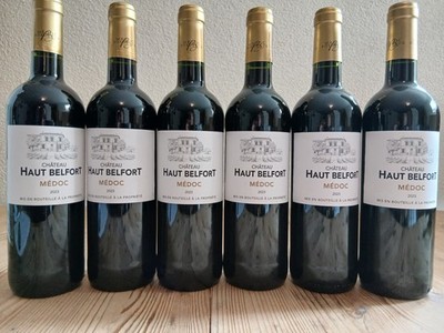(8,67 /1L.) 6 Fl. Bordeaux Château Haut Belfort Médoc 2023 top Rotwein Frankreic