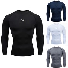 Men Running Compression T-shirt Long Sleeve Sport Gym Fitness Sweatshirt Jogging