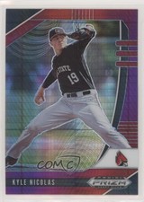 2020 Panini Prizm Draft Picks Red & Purple Hyper Prizm Kyle Nicolas #PDP61 07rd