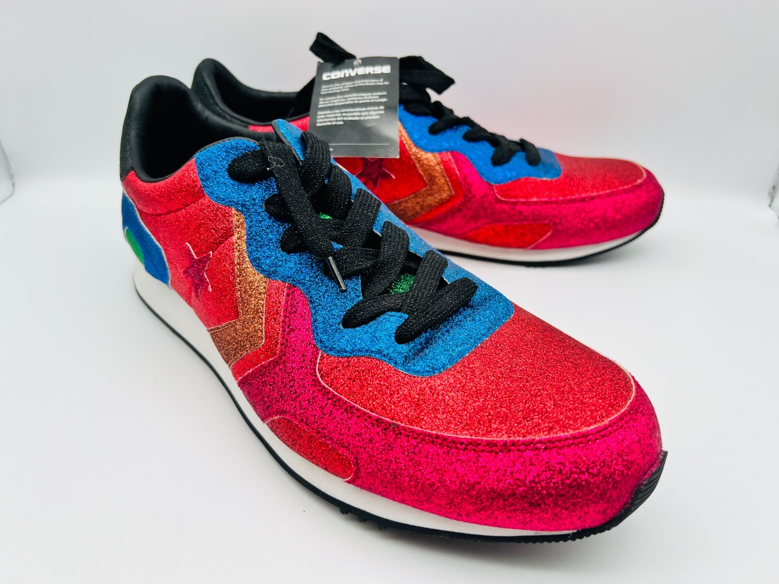 Converse x JW Anderson Thunderbolt 84 Glitter Sneakers Size 47.5 Multicolor NEW CS image 2