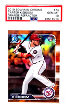 2019 Bowman Chrome ORANGE REFRACTOR CARTER KIEBOOM RC Card /25 PSA 10 GEM MINT