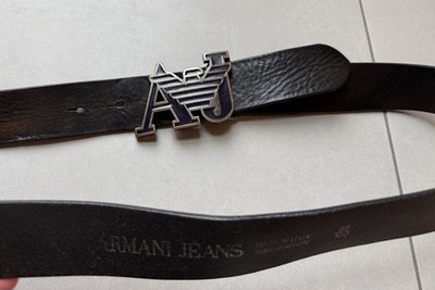 DDP Vintage Armani Jeans Leather Mens Belt size 65/100