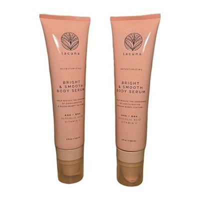 Lacuna Retexturizing Bright & Smooth Body Serum | AHA  BHA | 5oz Each | 2 Pack