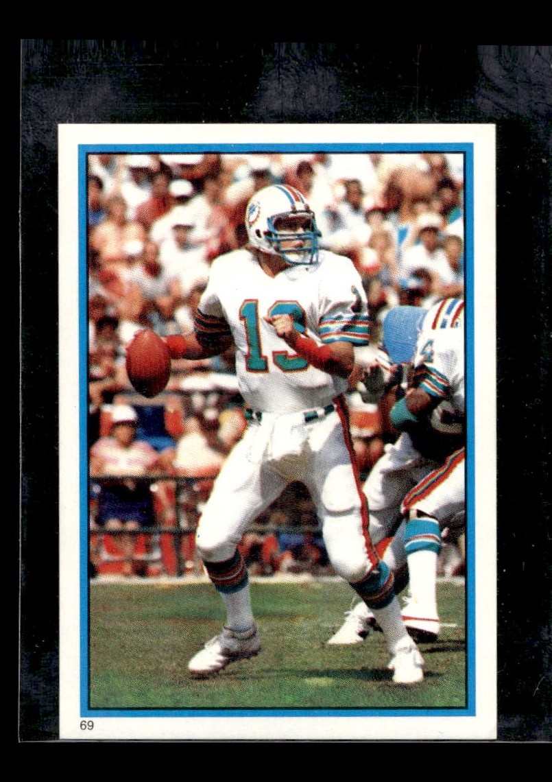 1985 Topps #69 Dan Marino Yearbooks Coming Soon Stickers