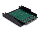 Inter-Tech 88885372 Zasilacz sieciowy KT005B 2x SATA na 2x M.2 SATA 3,5 cala Taca