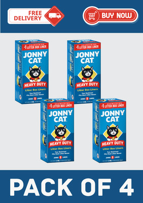 Jonny Cat Heavy Duty Jumbo Litter Box Drawstring Liners - 5 Ct ( Pack of 4 )