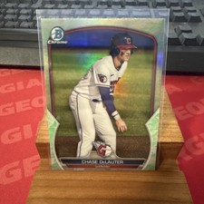 2023 Bowman Chrome Prospect LUNAR GLOW REFRACTOR Chase DeLauter #BCP-103 Green