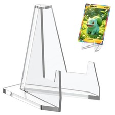 35 Pack Clear Acrylic Card Stand Mini Easel Trading Card Display Holders