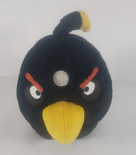 Black Bird White Dot Angry Birds Plush 2010 Commonwealth No Sound