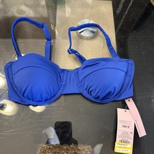 Women's Ruched Strap Underwire Bikini Top - Wild Fable Blue Size XS 0-2 
