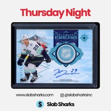 2023 UPPER DECK ULTIMATE COLLECTION #UE-VD VINCE DUNN EMBLEMS PLATINUM AUTO /10