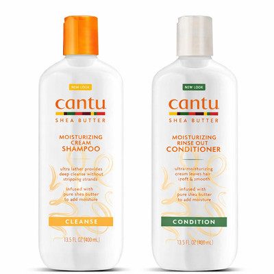 Cantu Sheabutter Feuchtigkeitsspendendes Shampoo, Ausspülen Conditioner, Set 13,5oz