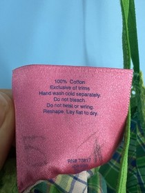 Y2K Pout Victoria&rsquo;s Secret Cotton Green Plaid 2 Pieces Pajama Set Size: M