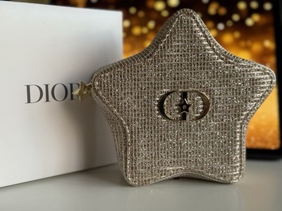 DIOR Star Pouch Gold Edition 5x5in. Limited Edition Makeup Bag New