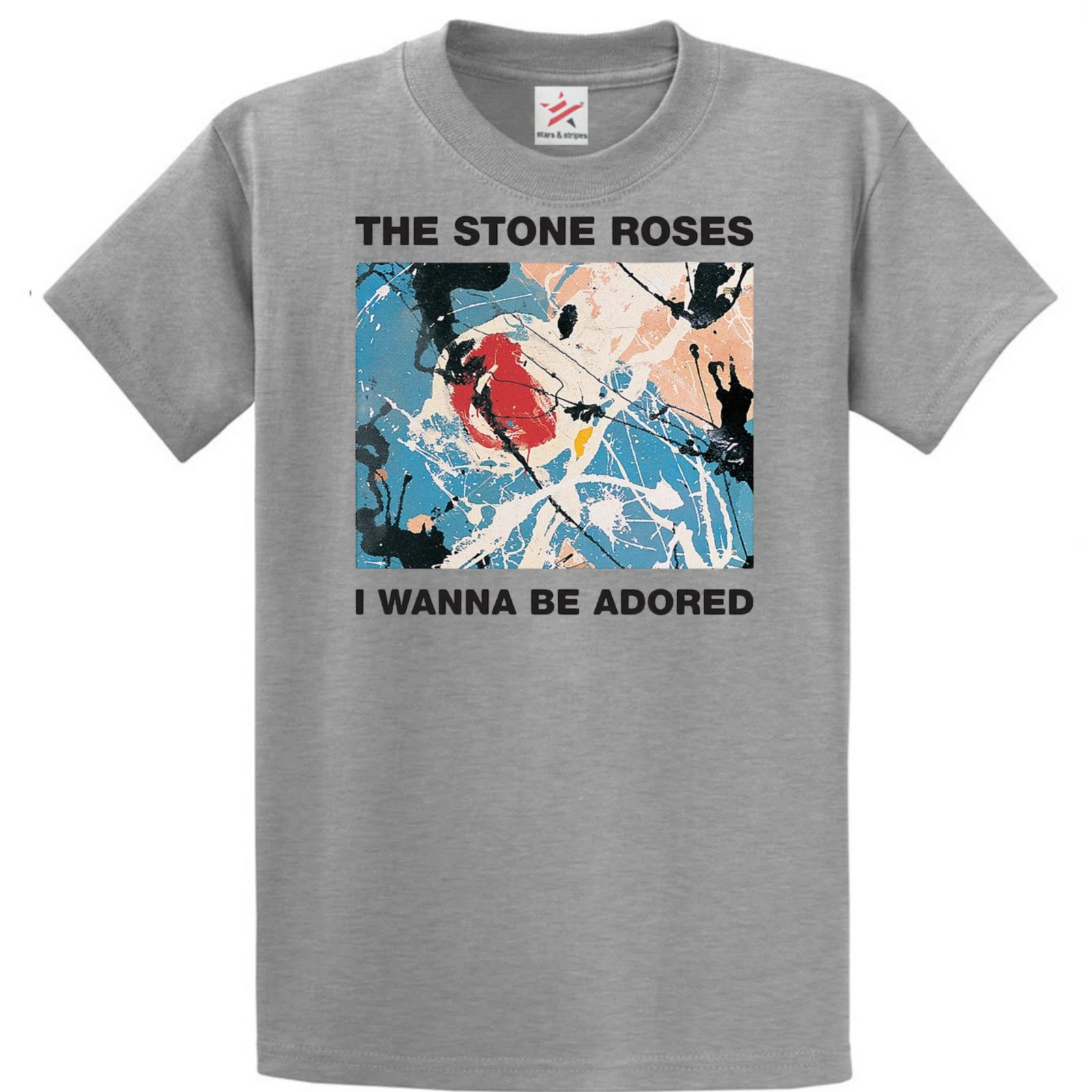 THE STONE ROSES T-Shirt - I WANNA BE ADORED - XS TO 2XL Unisex Gray