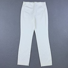 Elie Tahari Women's Pull On Stretch Slim Ankle Pants Ivory Size S Career Office