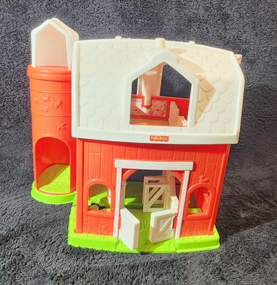 #ad Fisher Price Little People Red Barn Farm Playset Clean NO SOUND $16.00