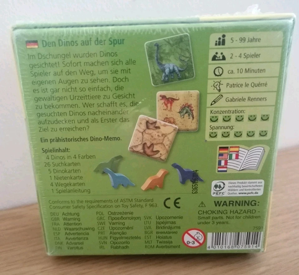 HABA Den Dinos auf der Spur Dino-Memo 7591 Board Game Age 5-99 / New & Sealed - Image 4 of 4