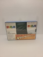 VNTG RCA VCR Cleaner VCR Survival kit head cleaner dust cover and t-120 tap NOS