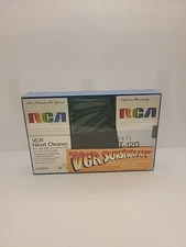VNTG RCA VCR Cleaner VCR Survival kit head cleaner dust cover and t-120 tap NOS