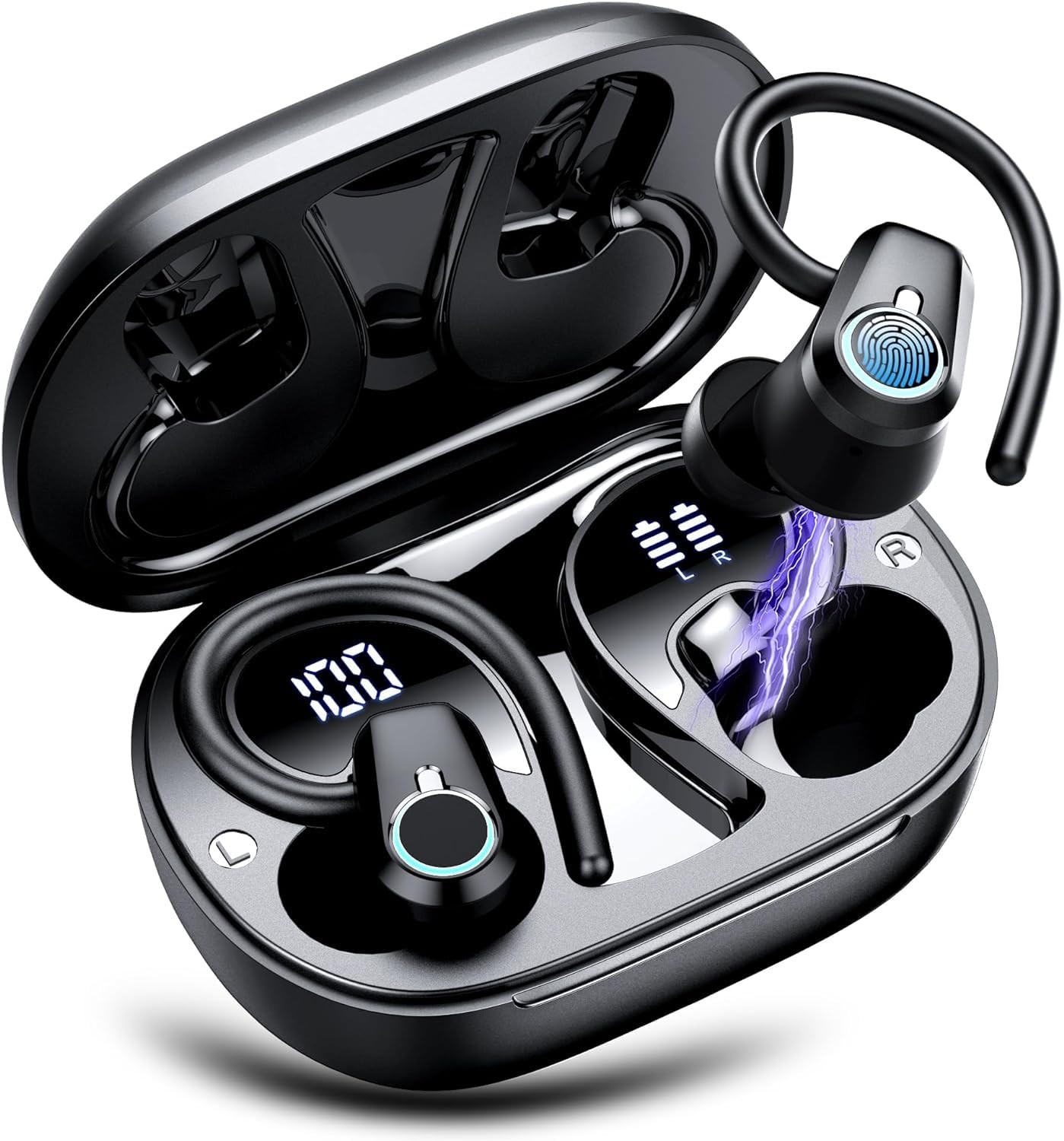 2023 Wireless Bluetooth 5.3 Earbuds with 50H Playtime, Sport Fit Ear Hooks