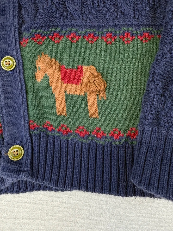 De Colección Hartstrings Niños Conjunto 24 M Suéter Pantalones Cortos Cuello Alto 4 Piezas Años 90 Y2K Caballos Foto 3 de 4