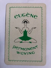 Girl Lady Yoga Woman Eugene Permanent Waving Advertising Ads Playing SWAP CARD