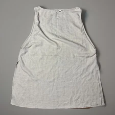 Musera Beige Sleeveless Linen Look Tank Top XL Casual Summer Vest Lightweight