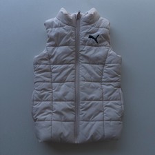 Puma Womens Light Pink Puffer Vest Full Zip Sleeveless Casual 213