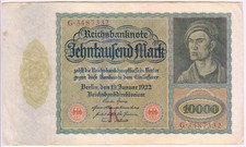 1922 Germany 10000 Mark 3487332 Big Reichbanknote Banknotes